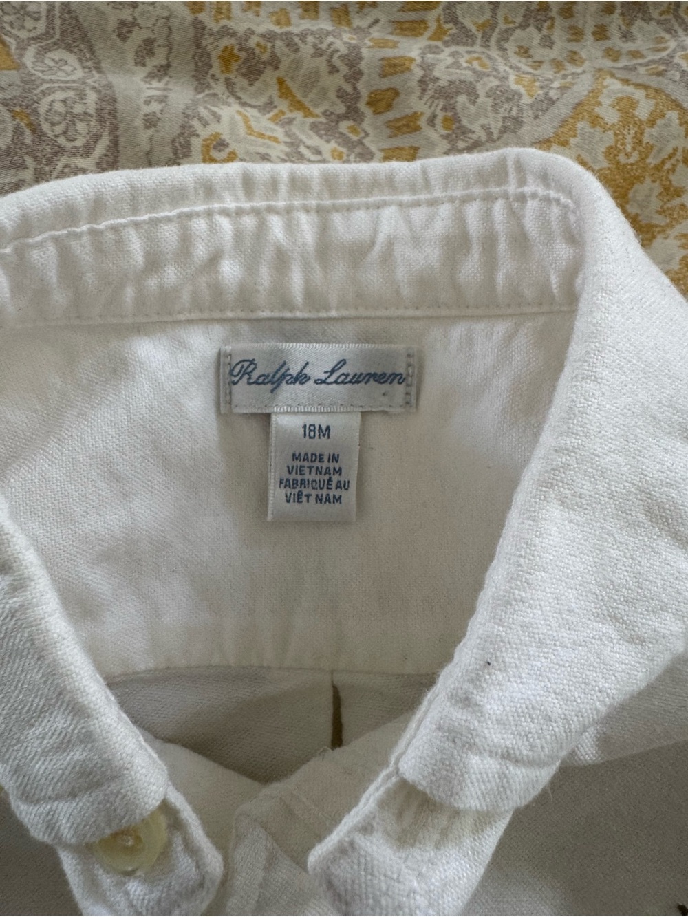 Toddler 18 mo Ralph LaurenWhite Button-Down Shirt - Picture 2 of 2